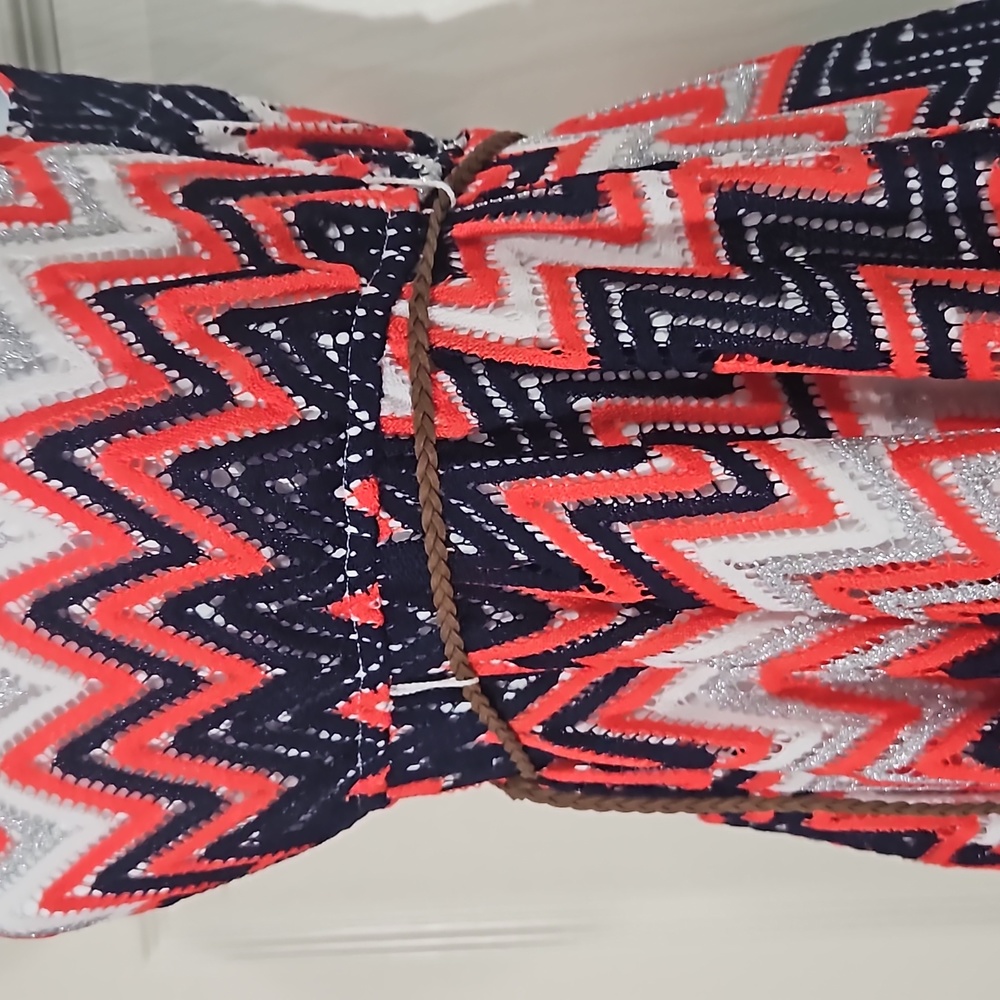 Emily West ,lace with white lining and slip , fun colors ,sleeveless - Picture 6 of 14
